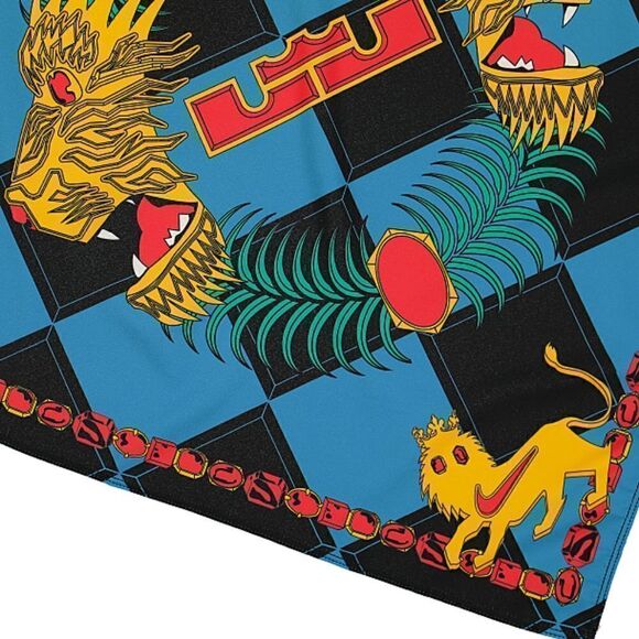 Nike LeBron James Dri-Fit Bandana Royal Lion Logo Unisex Blue Gold Red Black New - Picture 6 of 12
